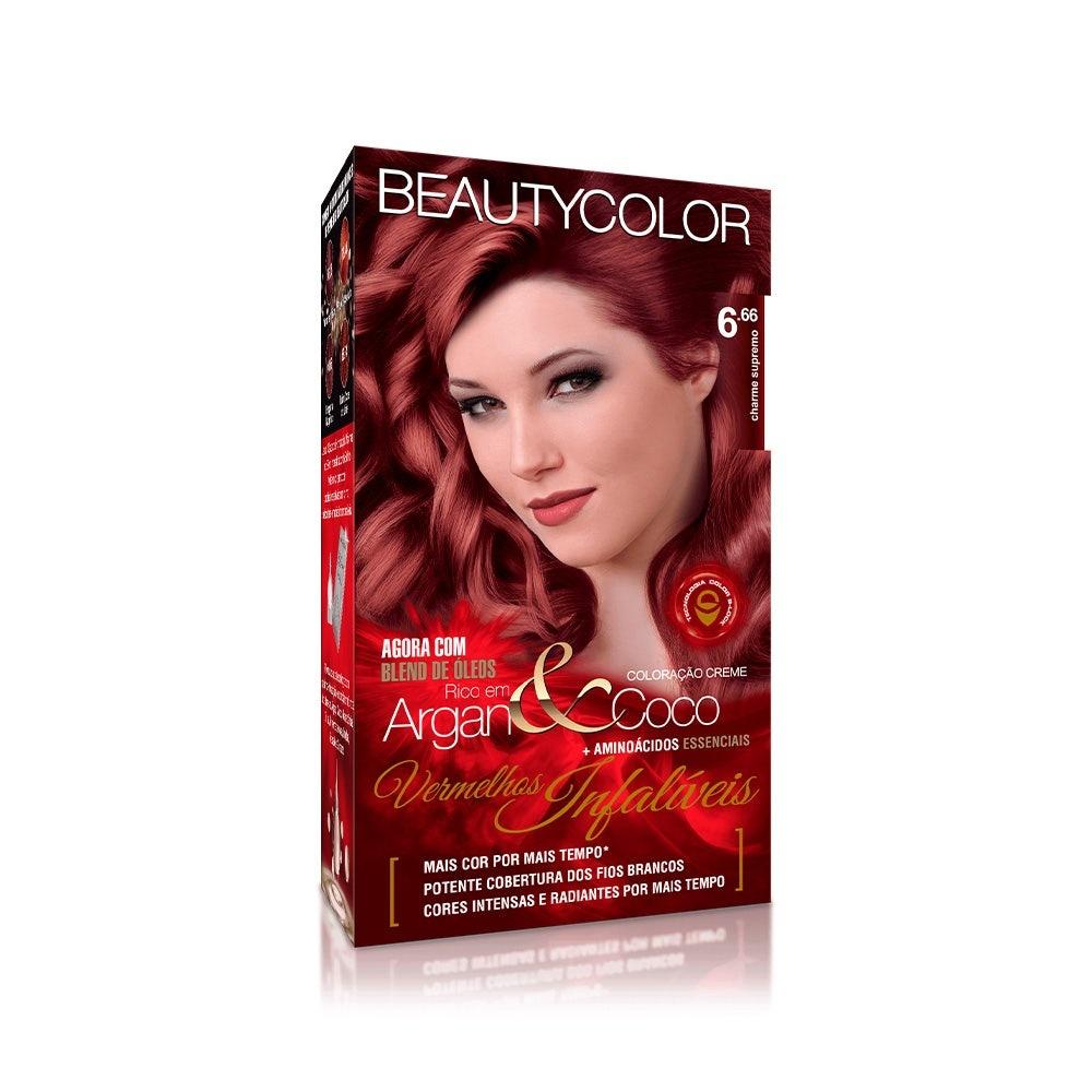 Tintura Beauty Color 6.66 Louro Escuro Vermelho Profundo