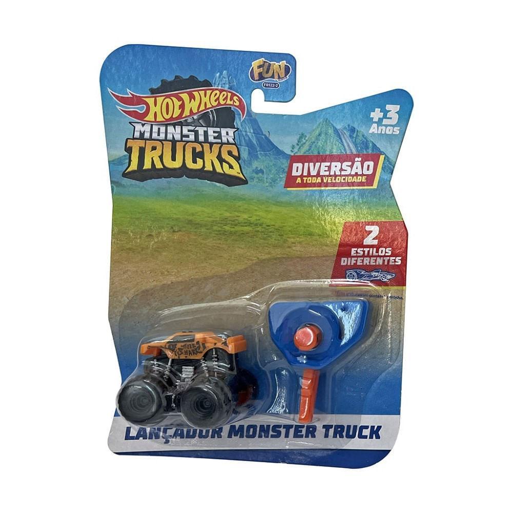 Hot Wheels Mini Carro Com Lançador Laranja - Fun Divirta-se