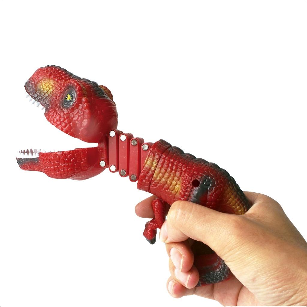 Brinquedo Infantil Dino Pegador Alcança Até 23 Cm Cor Vermelho Ajuda A Coordenação - Fenix Brinquedos Dpd-969