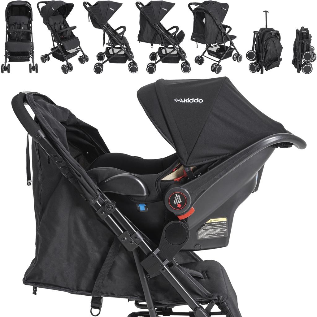 Carrinho De Bebe Passeio Com Bebe Conforto Kiddo Mascote Preto