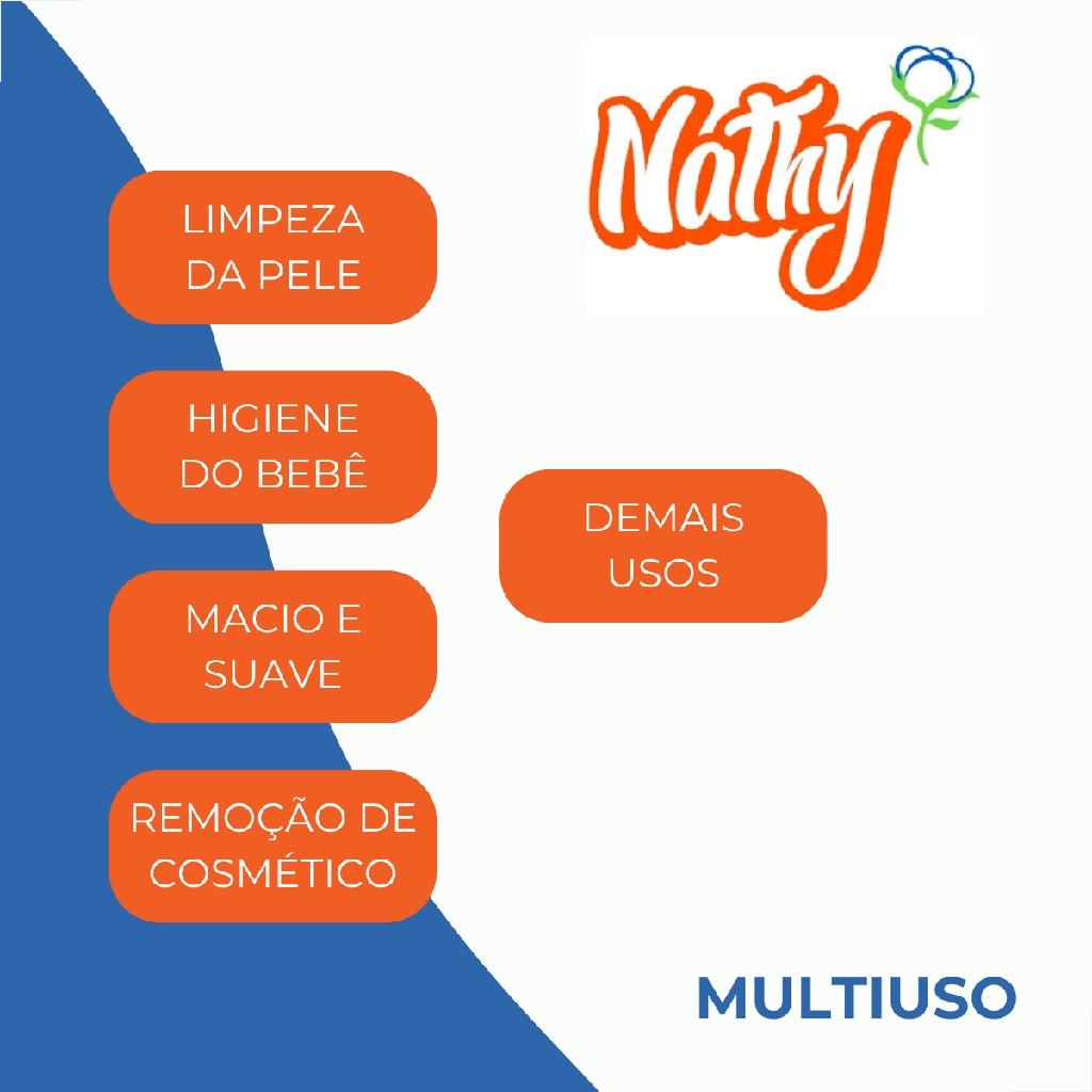 Algodão Hidrófilo Multiuso Cosméticos Higiene Limpeza Facial Manicure Dentista 100g Nathy