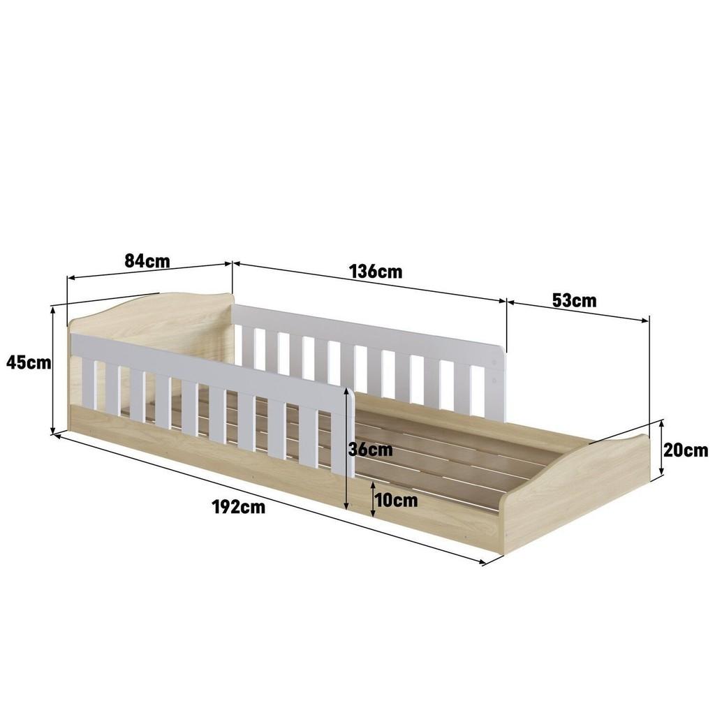 Cama De Chão Montessoriana De Solteiro Linha Encanto Araguaia Branco
