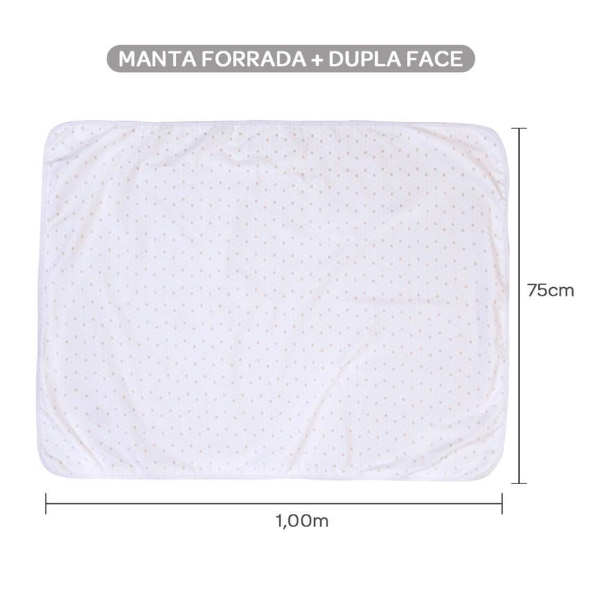 Manta Bordados Papi Flanelada Dupla Face Ted Balão