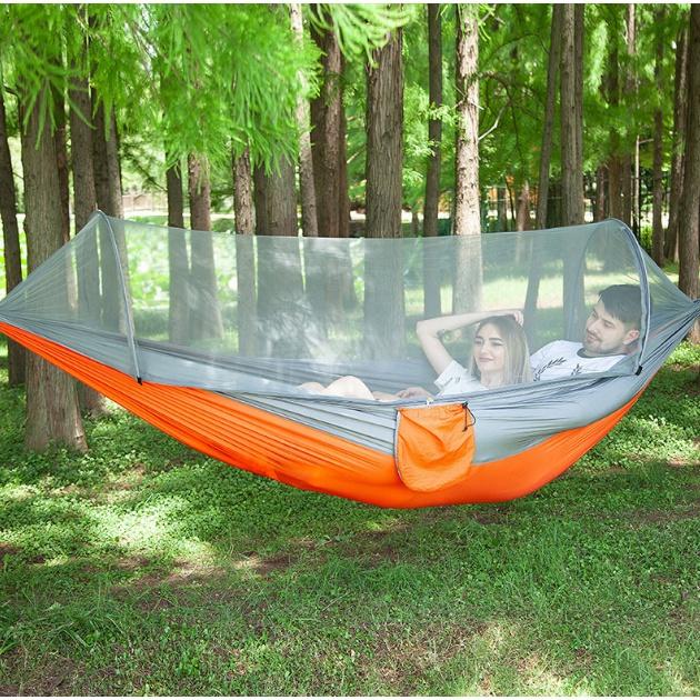 Rede De Dormir Mosquiteiro Automatica Descanso Nylon Camping