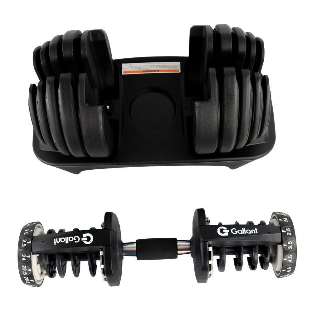 Dumbbell Halter Regulável Anilhas 24kg Gallant Elite PRO (gdb24r0a-pt)