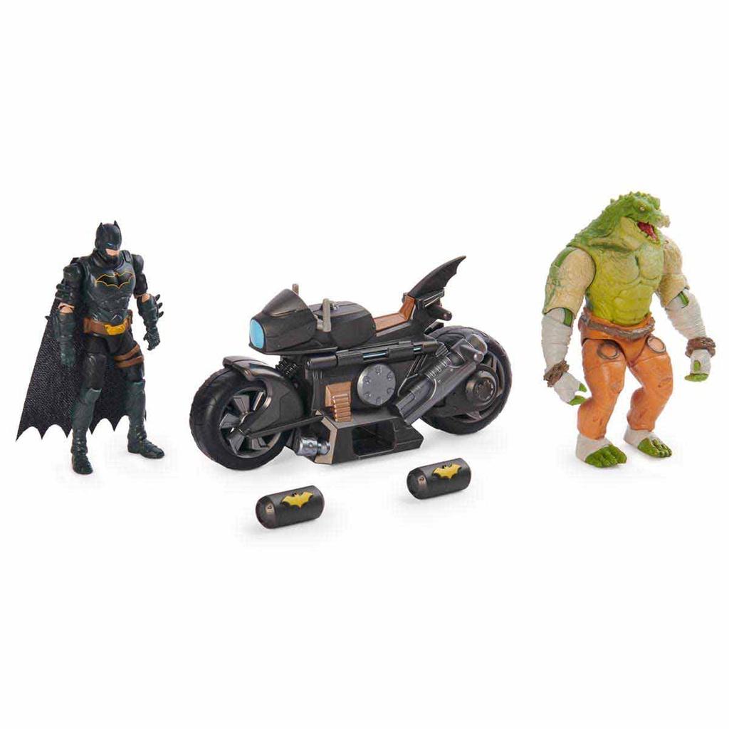 Batman - Pack Batciclo Transformador Com 2 Bonecos De 10cm