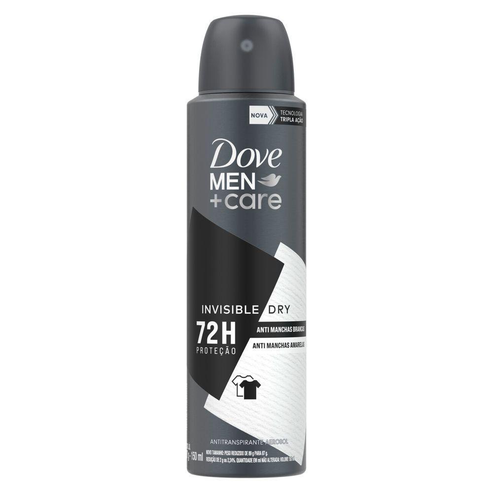 Kit 6 Desodorantes Dove Men+care Antitranspirante Aerossol Invisible Dry 150ml