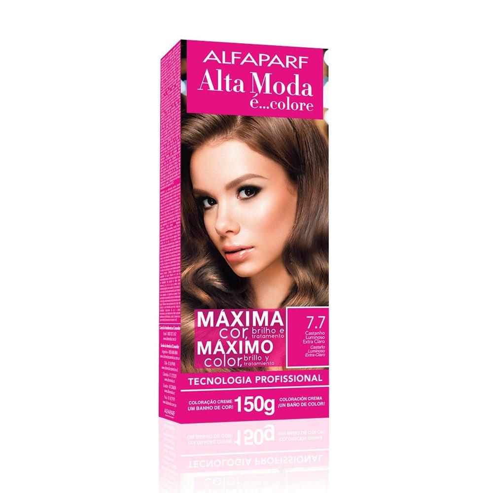 Tintura Alta Moda 7.7 Castanho Luminoso Extra Claro