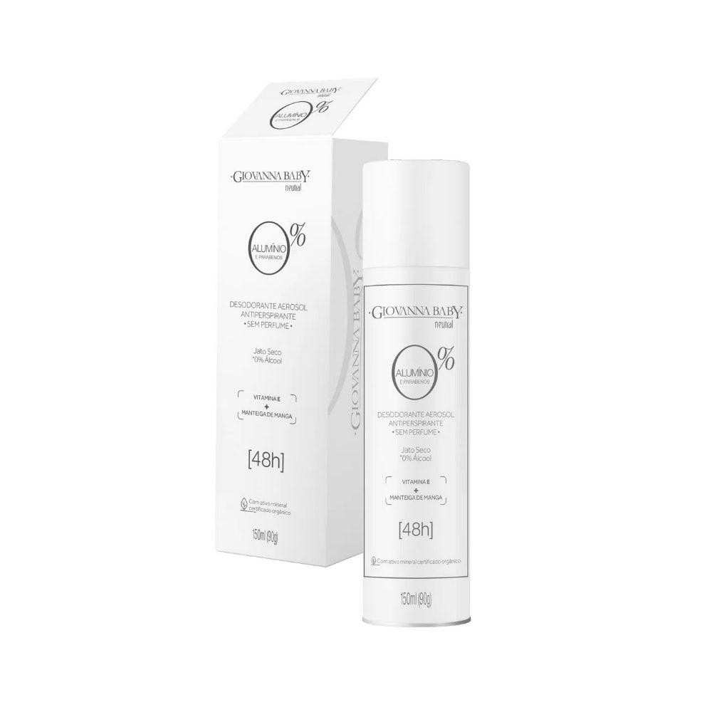 Desodorante Aerosol Giovanna Baby Sem Alumínio Neutral 150ml