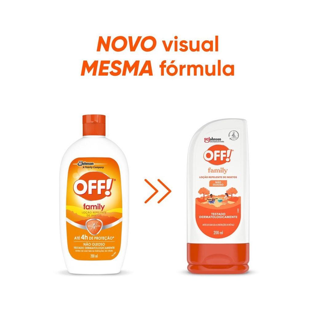 Kit 2 Repelente De Insetos Off Loção Family 200ml