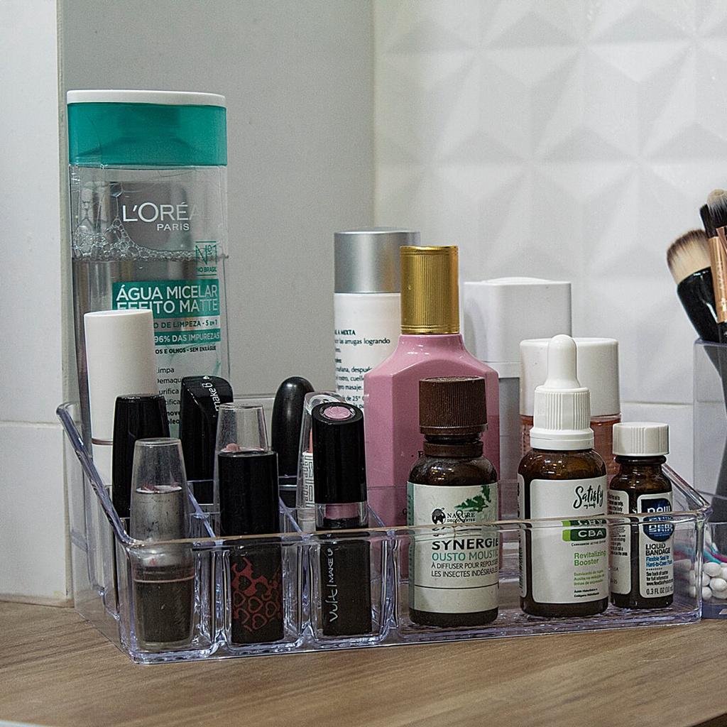 Organizador De Cosméticos E Bijouterias Casa E Escritório Prático E Funcional