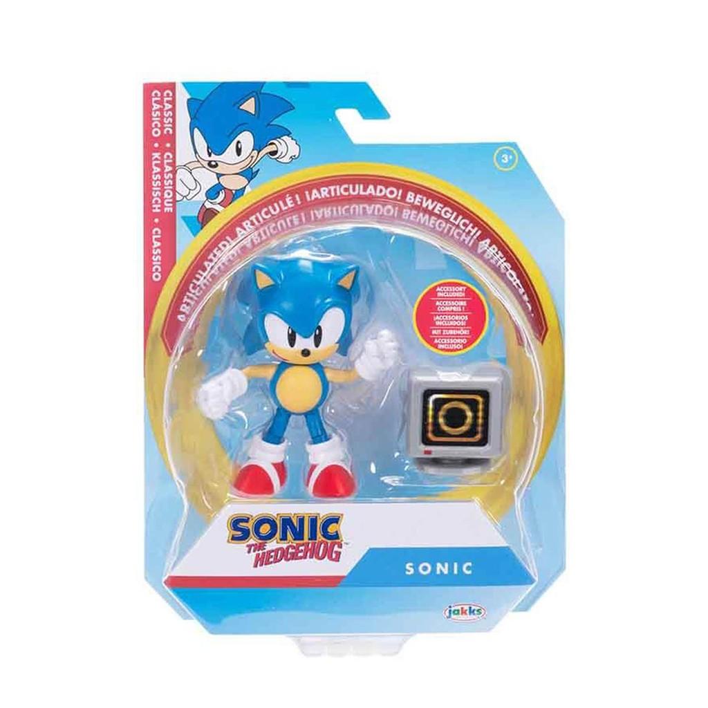Boneco Articulado Sonic De 9cm E Caixa De Itens Anel - Sonic