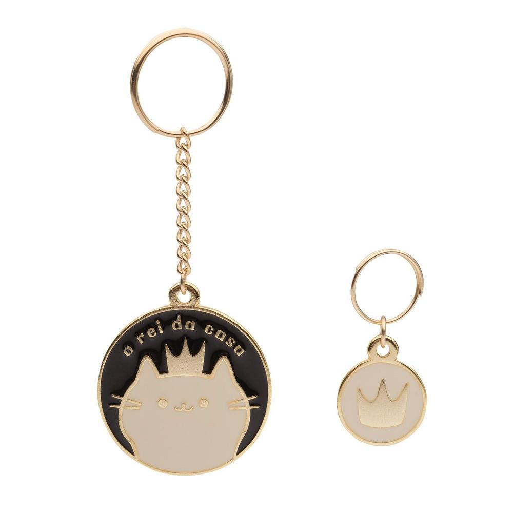 Chaveiro E Placa Pet Gato Rei Da Casa - Imaginarium