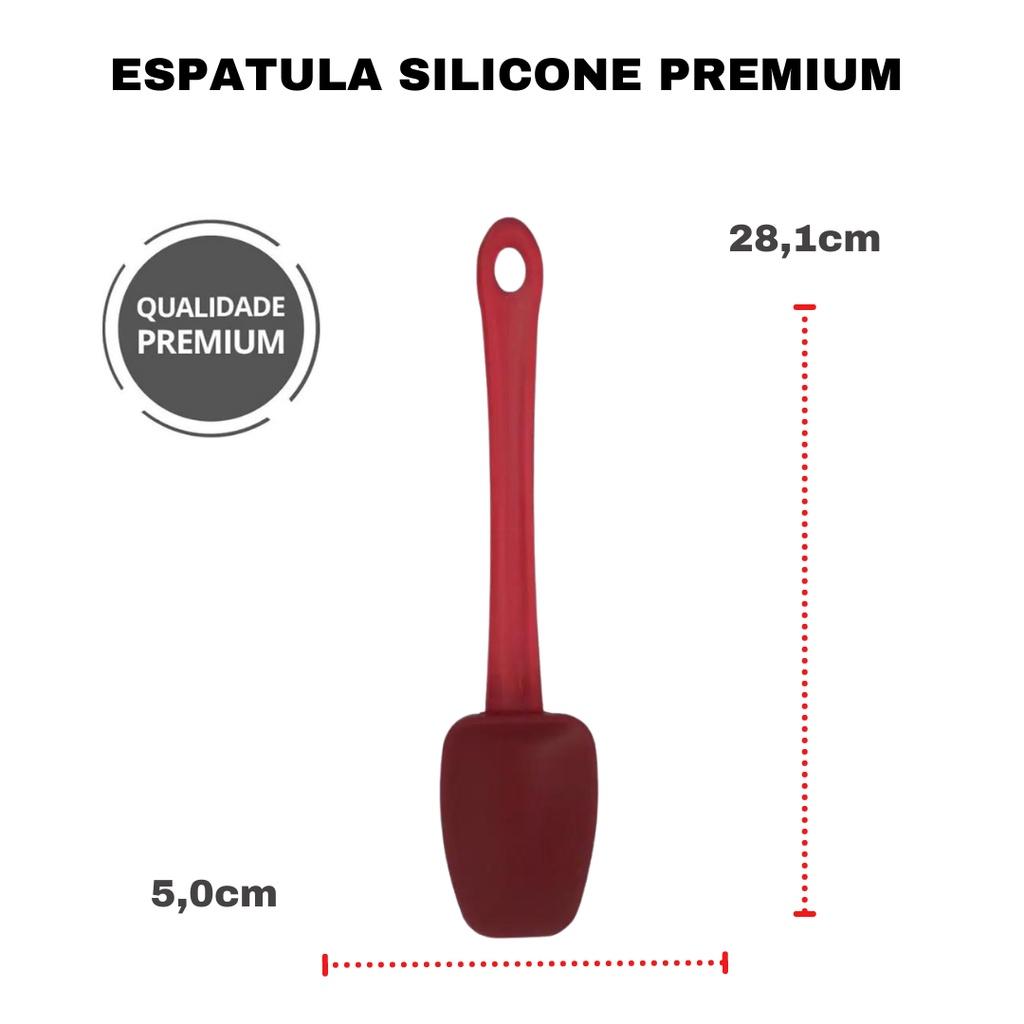 Espátula De Silicone Utensilio Cozinha Vermelho Yazi