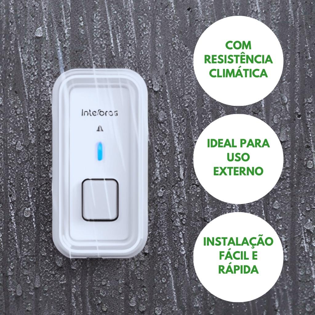 Campainha Eletrônica Sem Fio Cib 101 Intelbras Branca Bateria Alta Performance Bivolt Resistência Climática Moderna