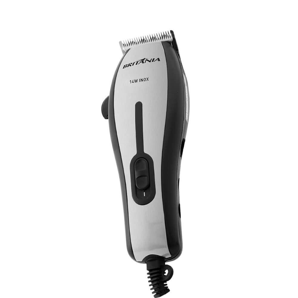 Máquina De Cortar Cabelo Britânia 14W Inox 4 Pentes