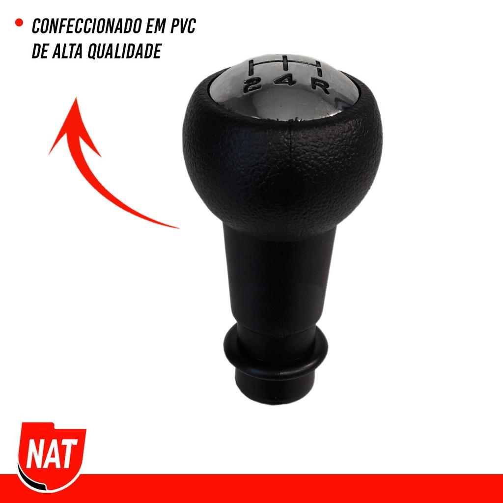 Manopla + Coifa Citroen C3 Ano 2004 Até 2012 Preto E Cromada