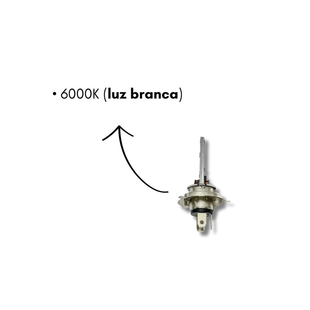 Lampada Super LED H4 Moto Efeito Xenon 6000k 12v Titan Bros 125 150 1500 Lúmens