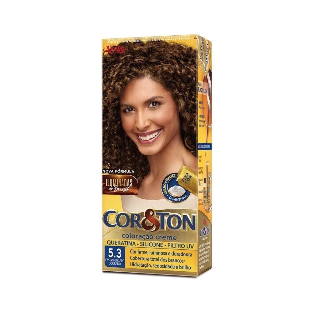 Tintura Cor Ton 5.3 Castanho Claro Dourado