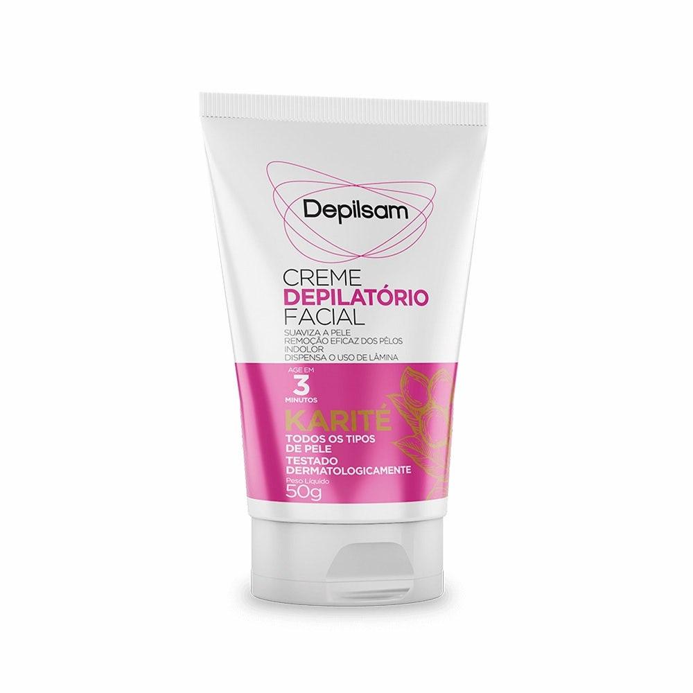 Creme Depilatório Facial Depilsam Karité 50g - Pele Suave E Livre De Pelos Com Ação Hidratante