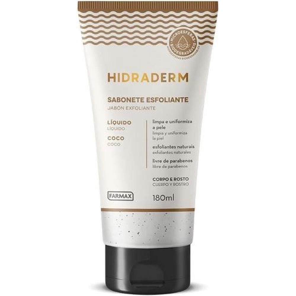 Sabonete Liquido Esfoliante Coco Hidraderm 180ml Farmax