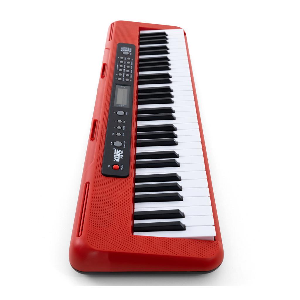 Kit Teclado Musical Kobe Kb-300 5/8 61 Teclas Com Sensibilidade Ao Toque Com Acessórios