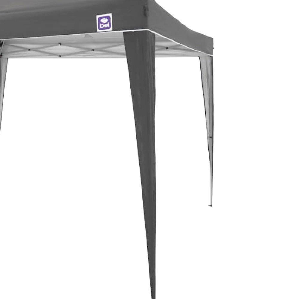 Tenda Gazebo 3x3 Dobrável Cinza Sanfonada 330800 Belfix