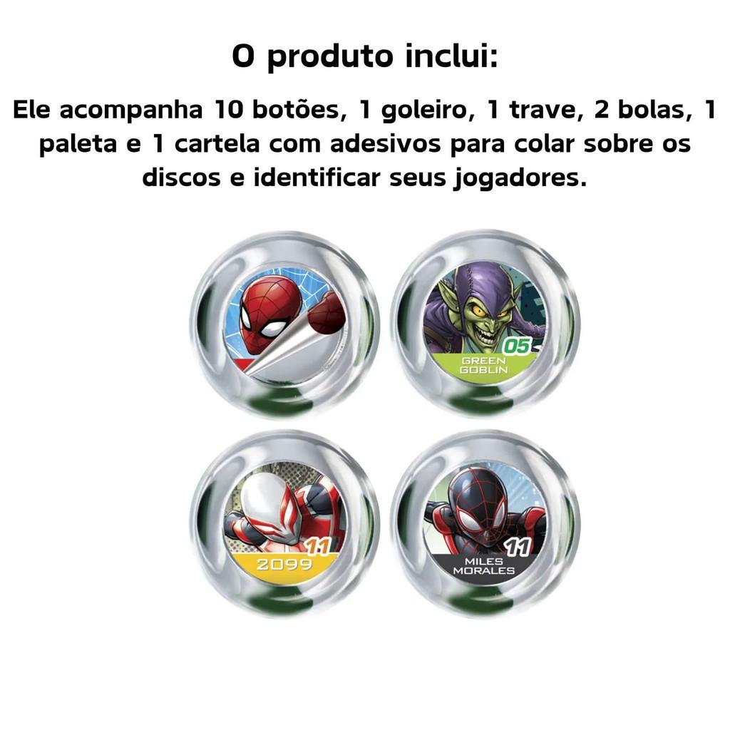 Brinquedo Futebol Jogo De Botão Spiderman Homem Aranha Recomendado Para Crianças A Partir De 3 Anos Líder
