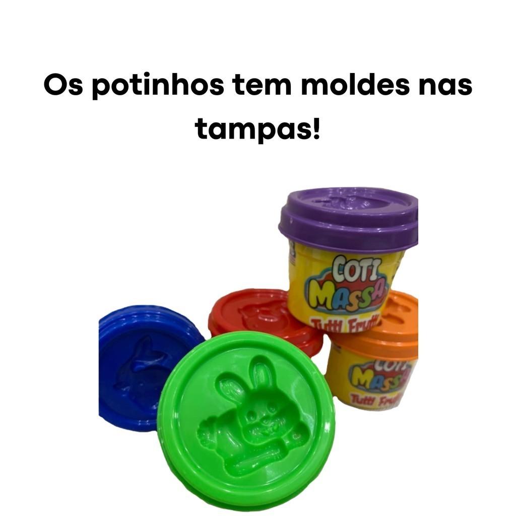 Brinquedo Massinha Modelar Coti Massa Tutti Frutti Embalagem De Ônibus Cotiplás