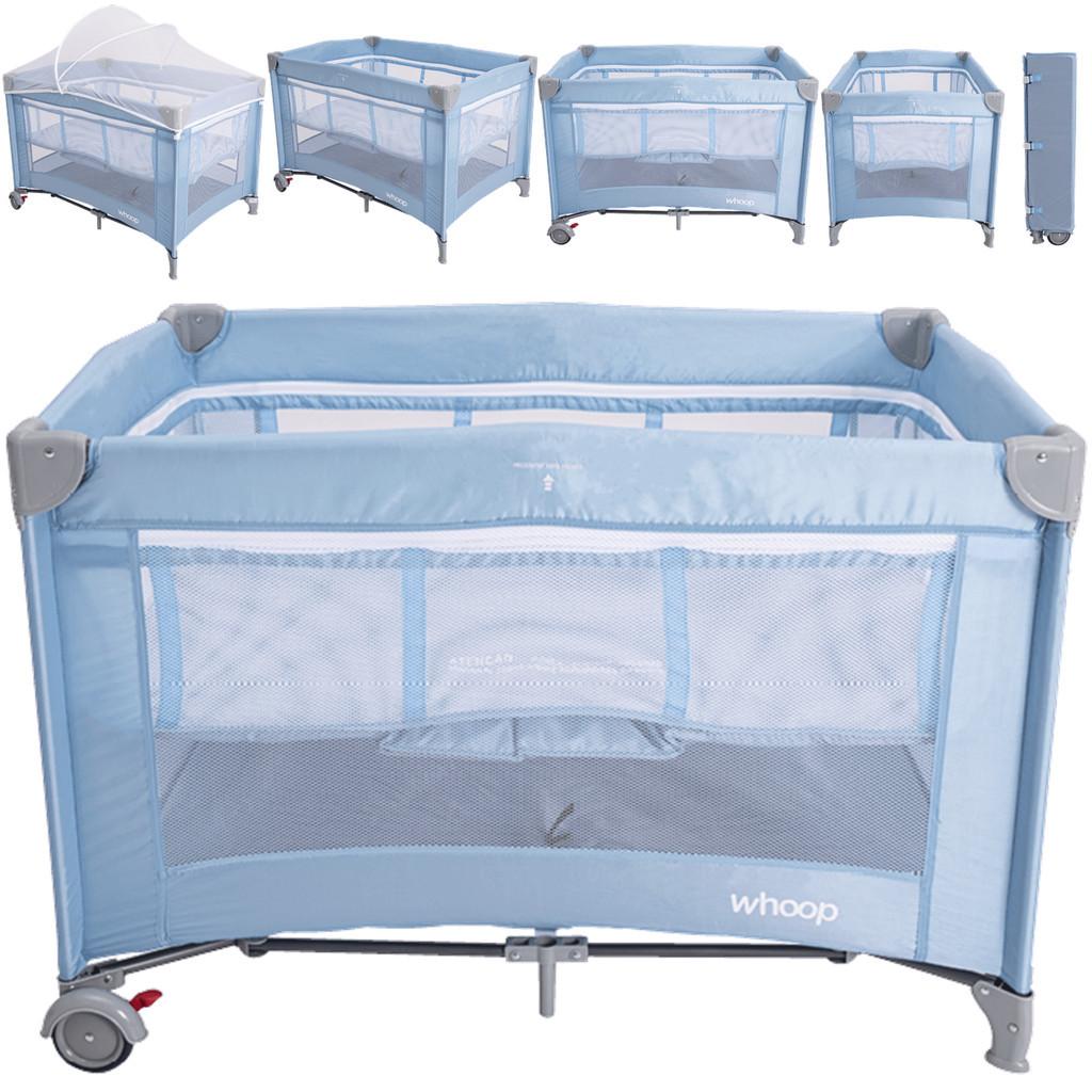 Berço Cercado Desmontavel Portatil Kiddo Whoop Bliss Azul