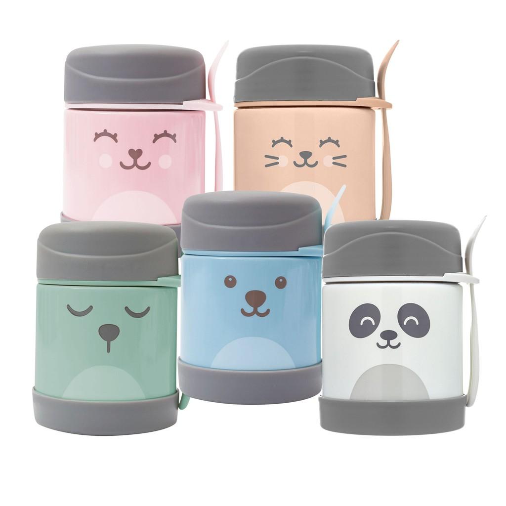 Pote Térmico Infantil Bebê Com Colher Gumy 320ml Introdução Alimentar - Buba