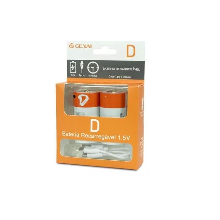Pilhas Aa Aaa 9v D Rr2 Cr123a USB Powervac 1.5v Recarregável Usb-c