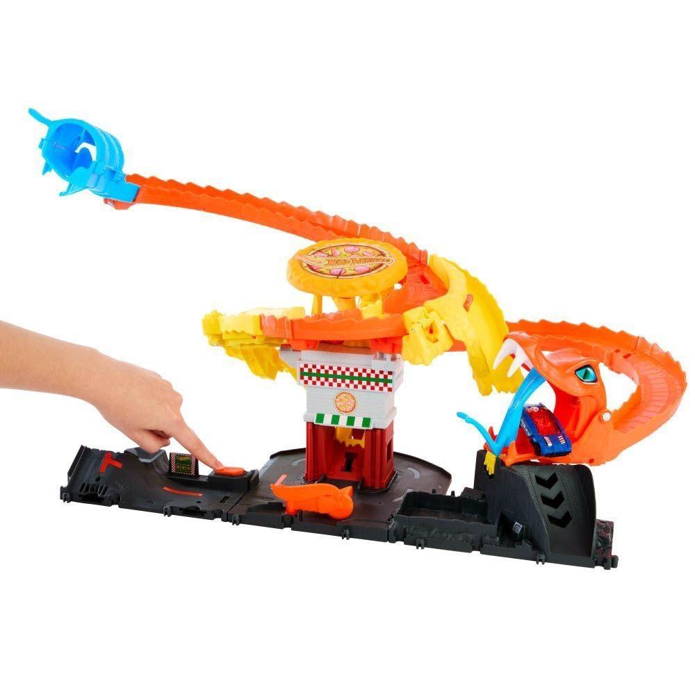 Hot Wheels City Pista Ataque De Cobra Vs Pizzaria - Mattel