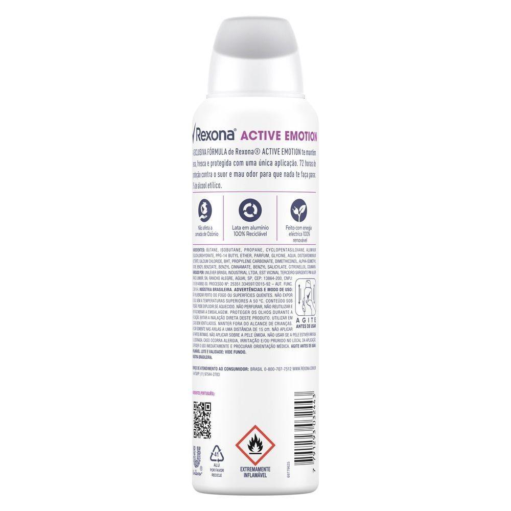 Desodorante Antitranspirante Rexona Feminino Active Emotion 150ml
