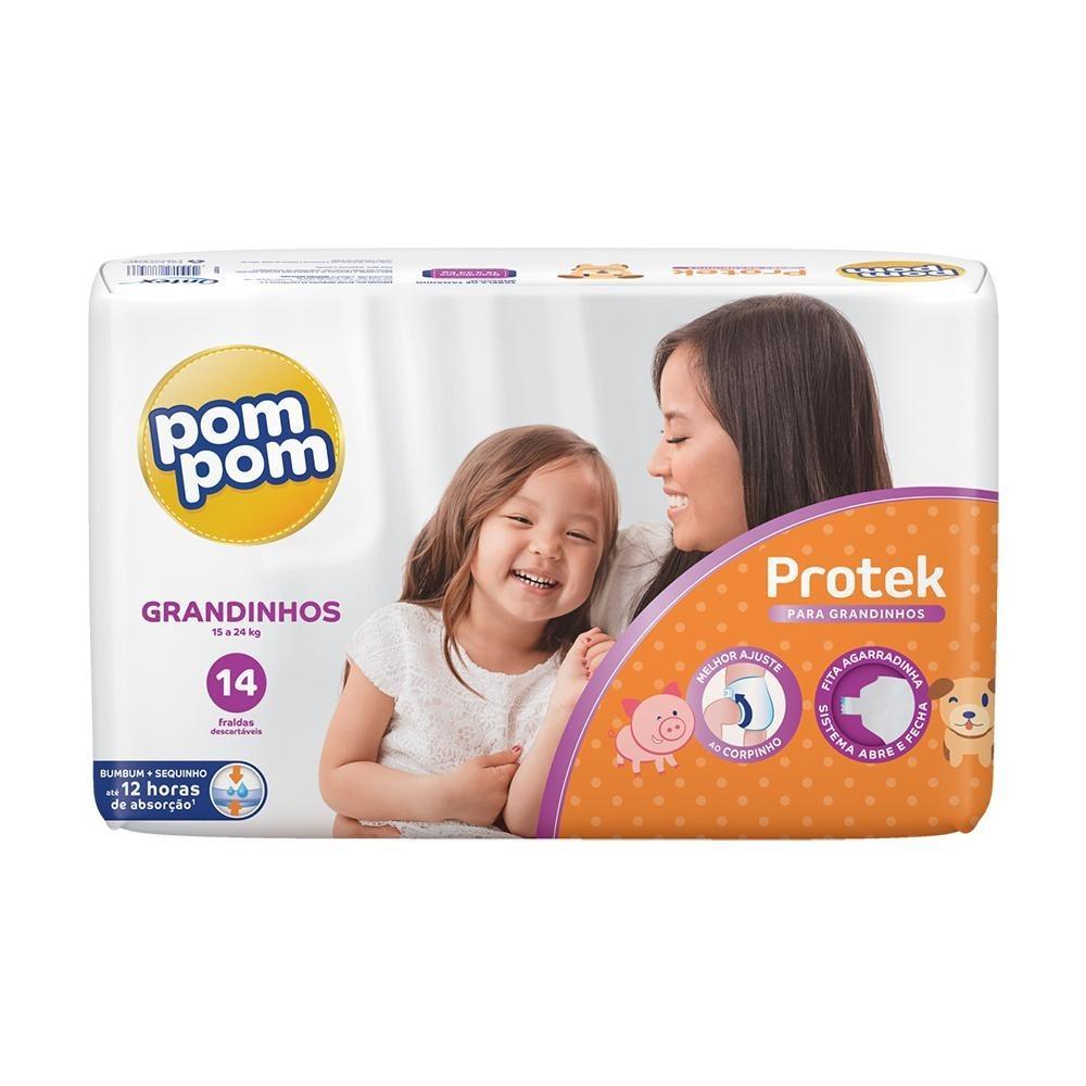 Fralda Pom Protek Jumbo G Com 14un
