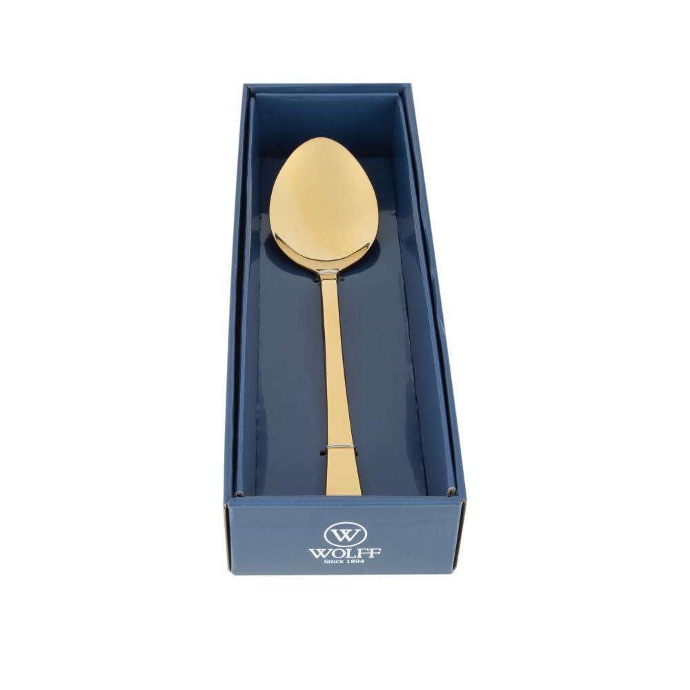Colher Para Servir Wolff Berna Dourado De Aço Inox