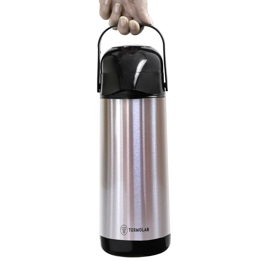 Garrafa Térmica 1 Litro Inox Café Chá Leite Quente E Frio Termolar