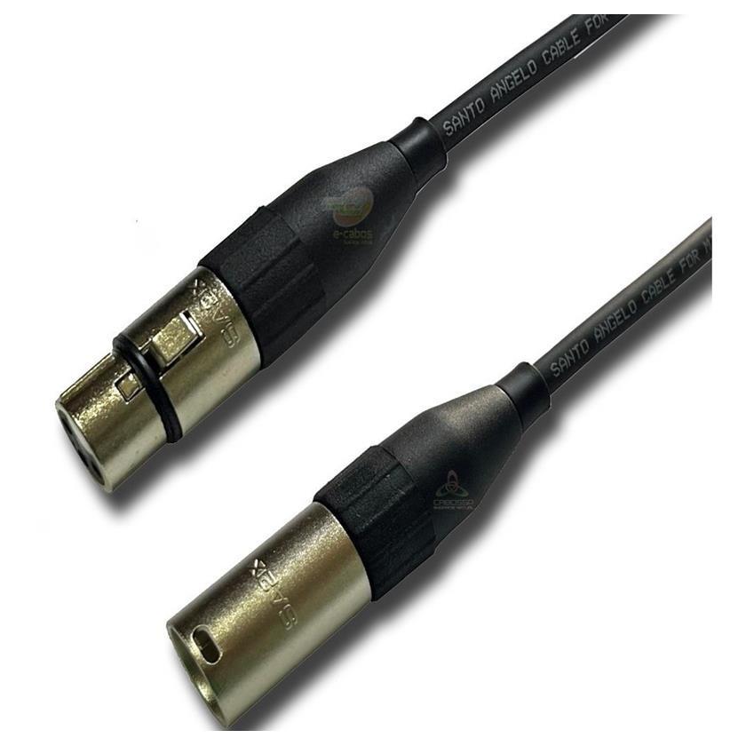 Kit C/2 Cabo Mic Santo Angelo Balanceado Xlr 5 Metros (sa2x)