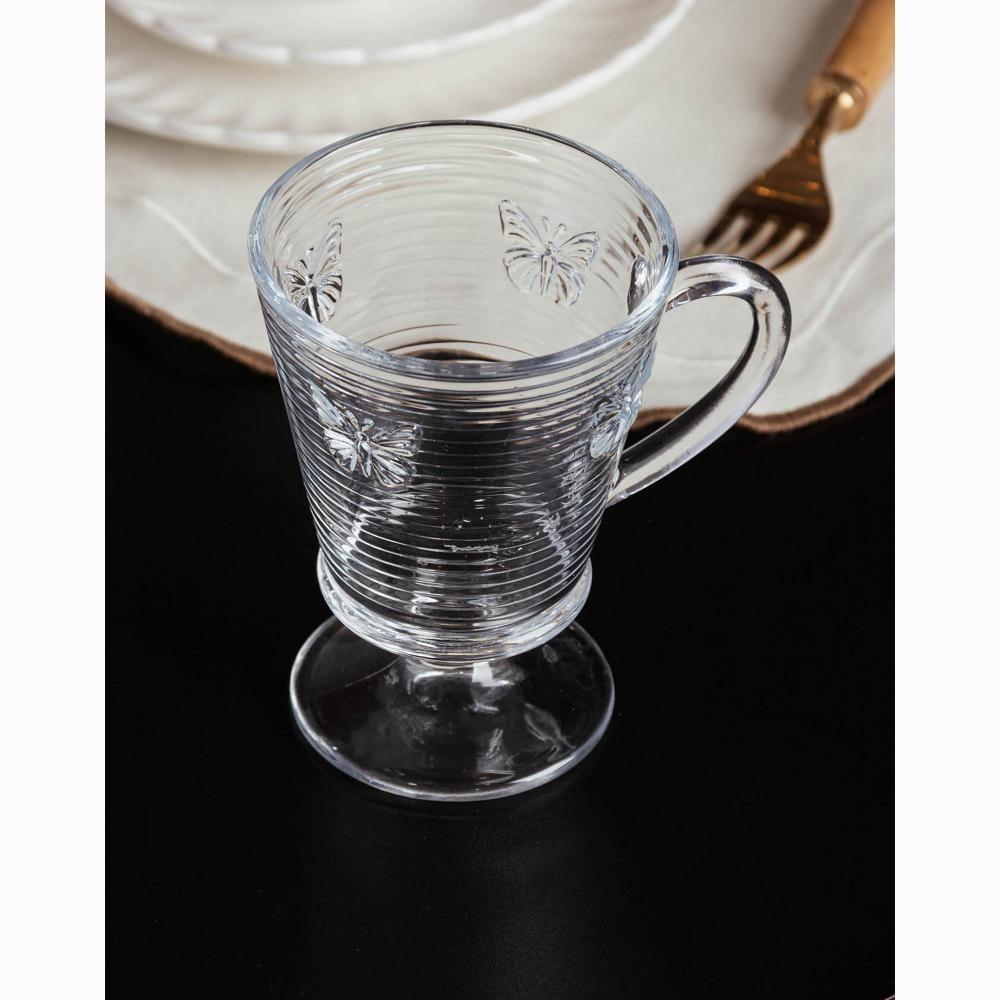 4 Taças Para Cappuccino Wolff Lines Butterfly 240ml Vidro