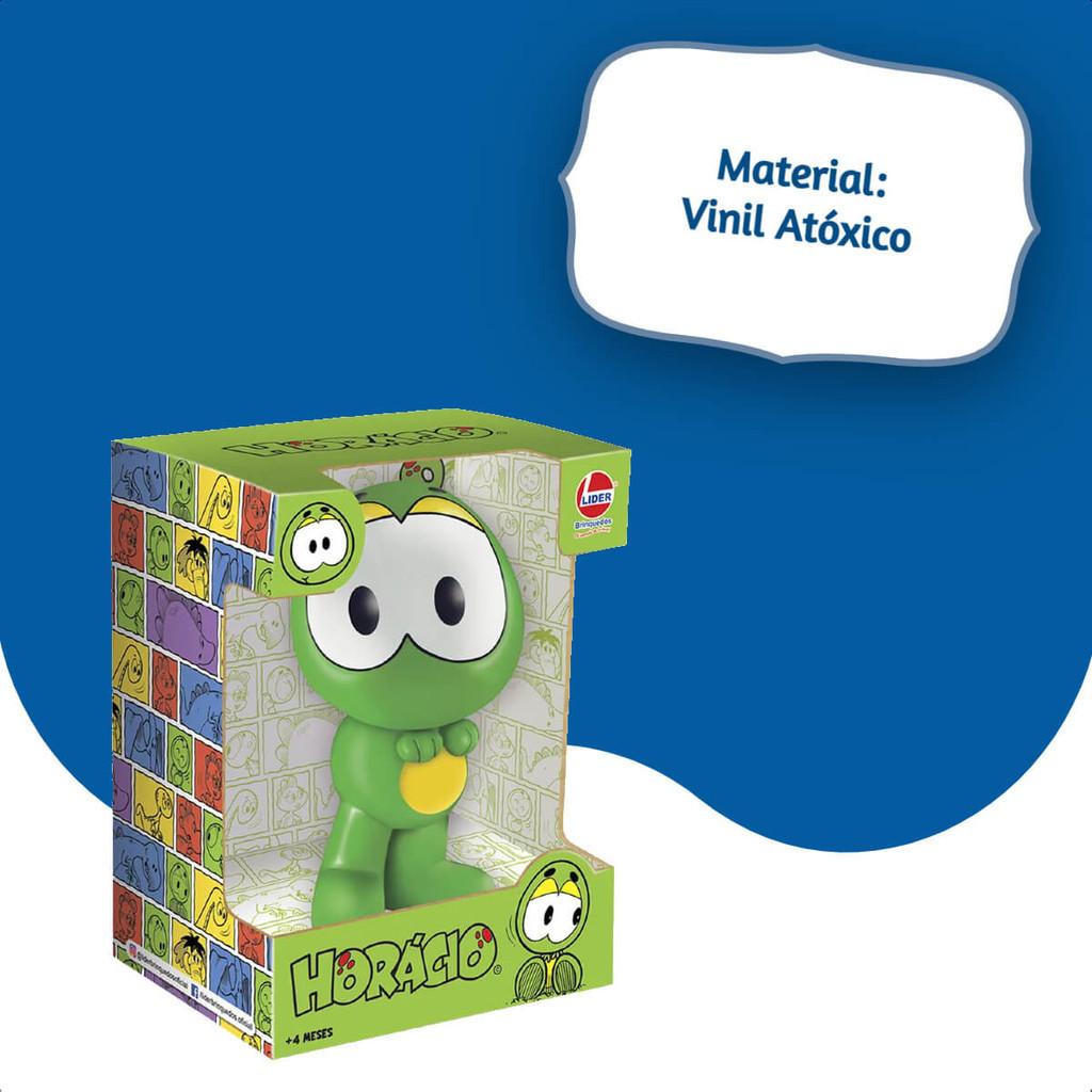 Boneco Dinossauro Horácio Turma Da Mônica Lider Brinquedos +4 Meses Vinil Colecionável