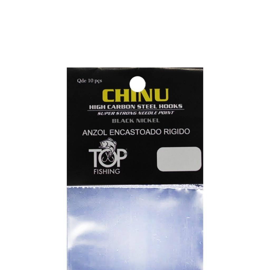 Anzol Encastoado Chinu Black C/10 - Top Fishing