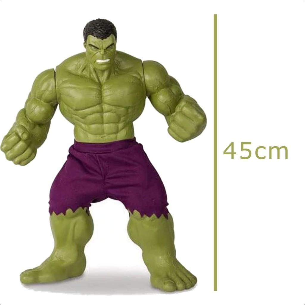 Boneco Colecionável Hulk Verde Revolution Gigante 45CM Articulado +de 3 Anos Brinquedo Mimo Toys