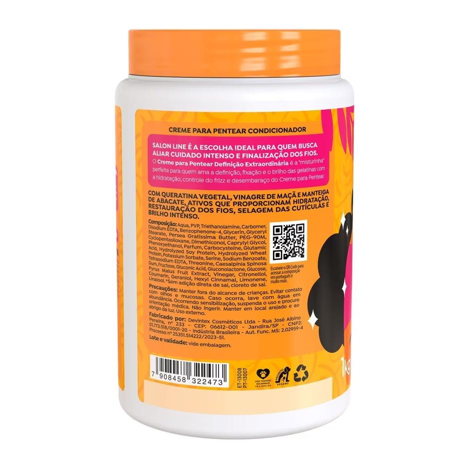 Creme Para Pentear Definição Extraordinária Salon Line 1KG