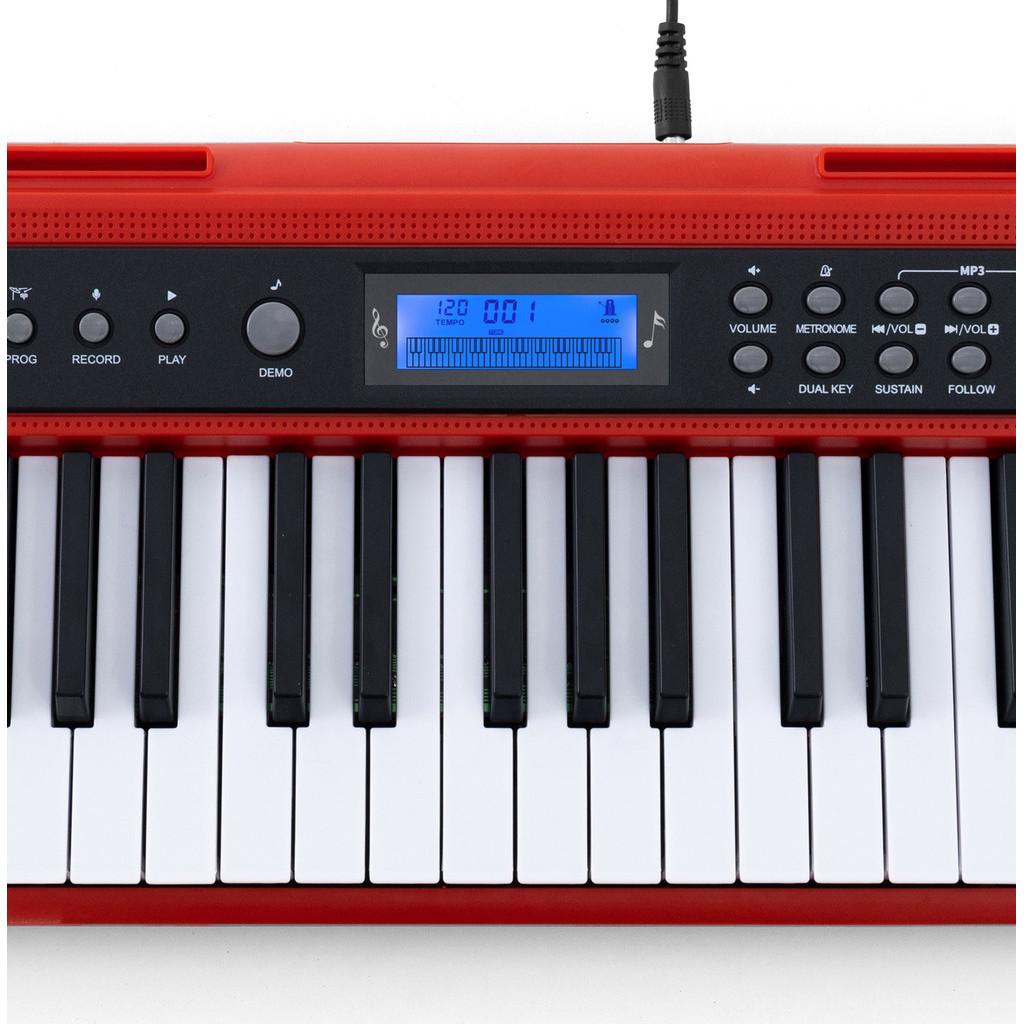 Kit Teclado Musical Kobe Kb-300 5/8 61 Teclas Com Sensibilidade Incluso Pedal Sustain Capa E Suporte