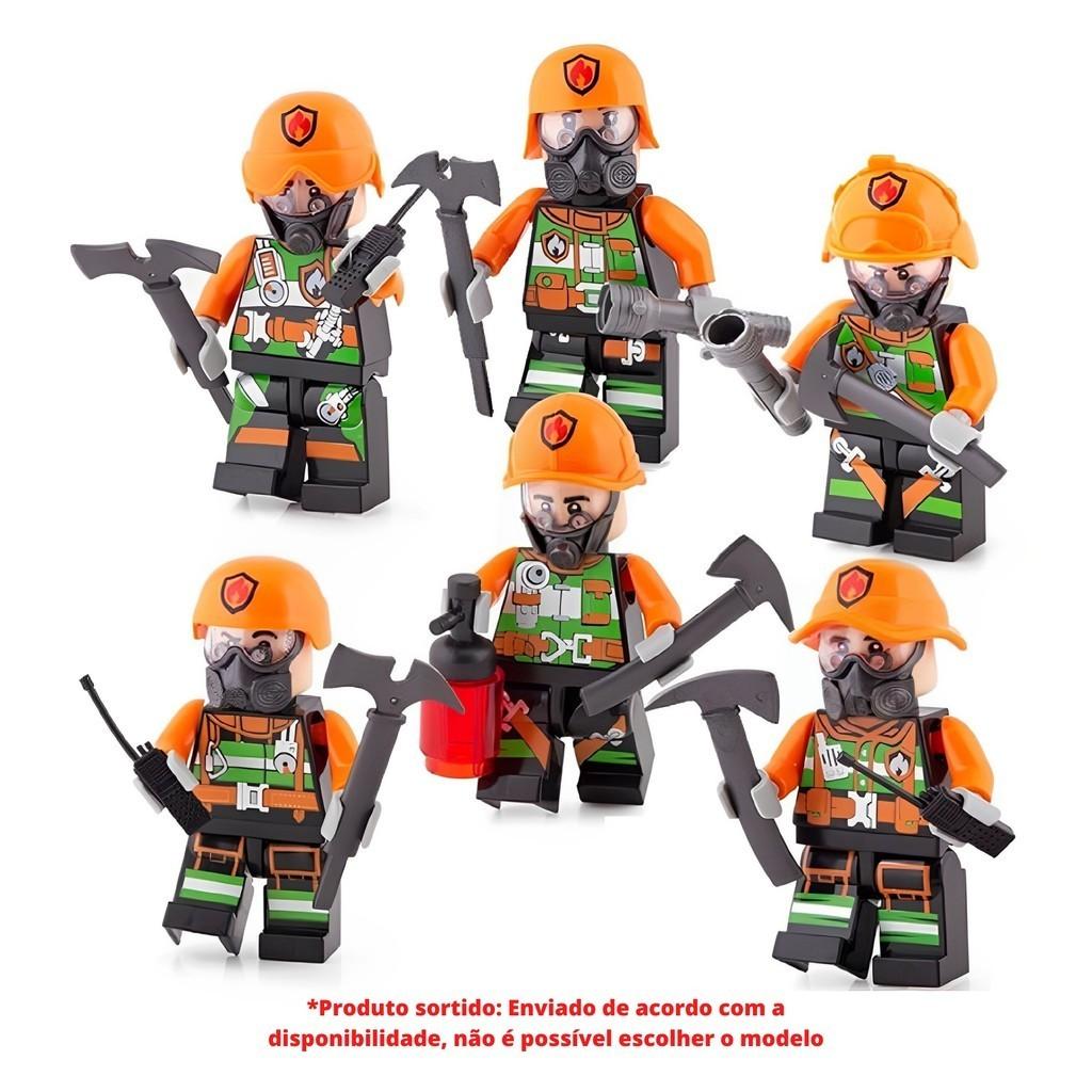 Unidade Boneco Articulado Sortido Block Heroes Missão Bombeiros - Polibrinq Bl595