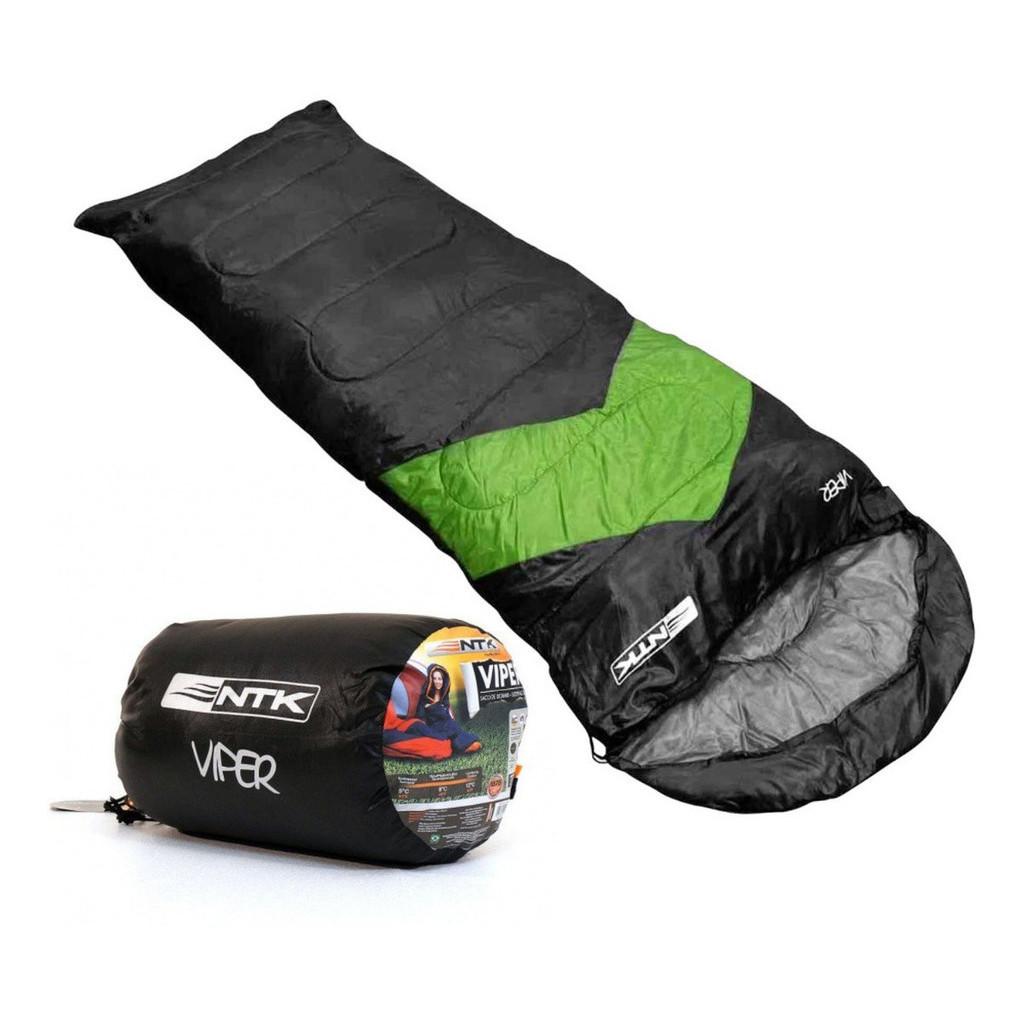 Saco De Dormir Viper Nautika Impermeável Suporta 5/12 Graus Verde + Isolante Térmico Eva Aluminizado