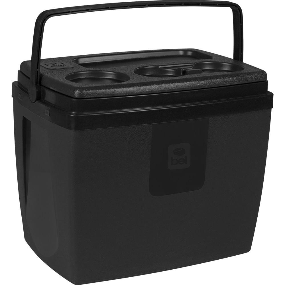Caixa Térmica Cooler 19L Preta Pesca Praia Camping Belfix