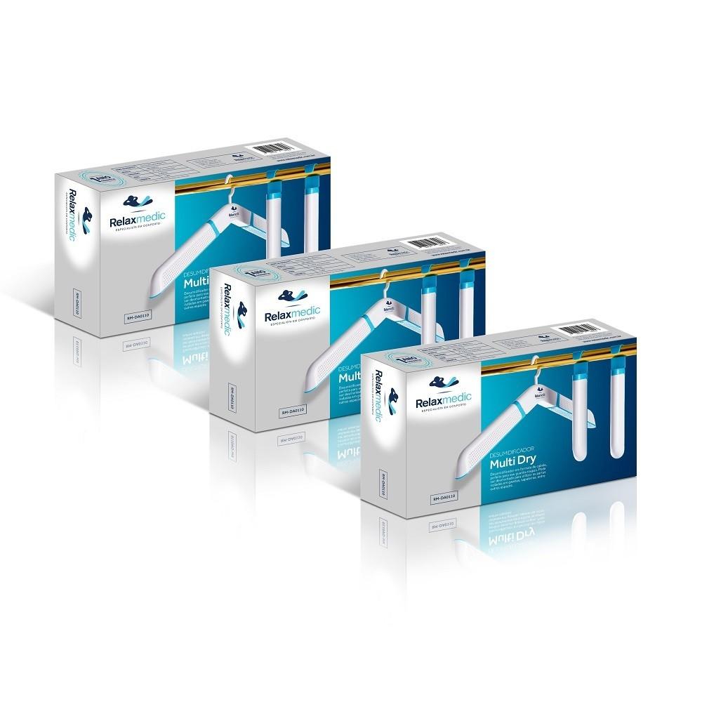 Kit 3 Desumidificador De Ar Antimofo Multi Dry Relaxmedic