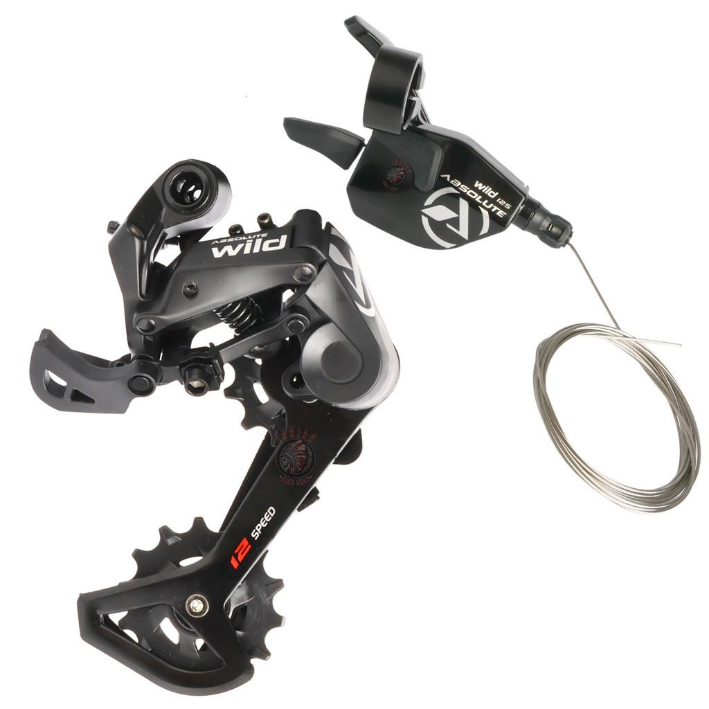 Kit Câmbio Traseiro + Alavanca Absolute Wild 2 12v 1x12v Para K7 11/50 Ou 11/52