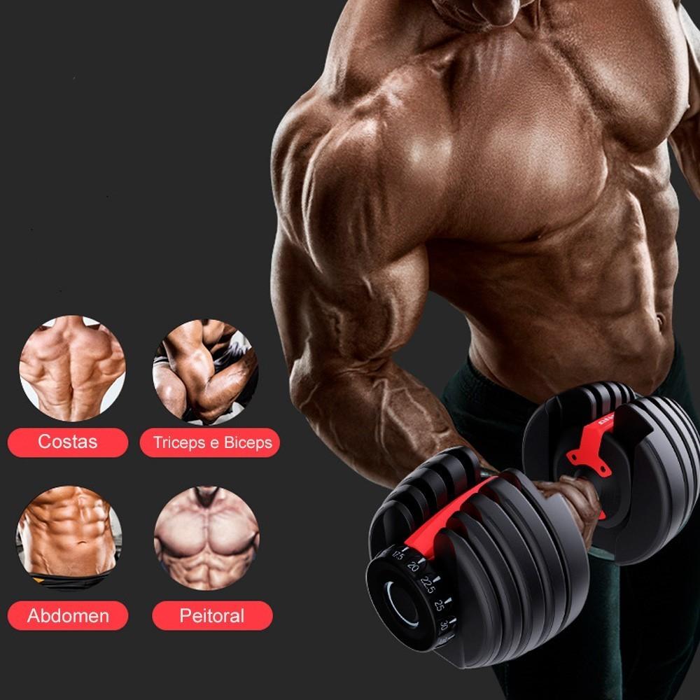 Halter Deend Dumbell Iron Ajustável 24kg